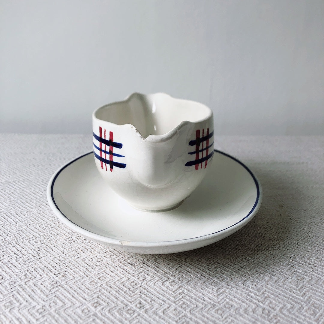 ディゴワンサルグミンヌ Digoin&sarreguemines 『POITOU』ソーシエール フランスアンティーク食器 フランス蚤の市・ブロカント