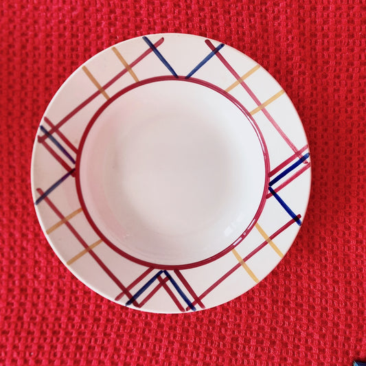 フランス GIEN ジアン 『MALVINA』スーププレート B フランスアンティーク食器 ブロカント 蚤の市