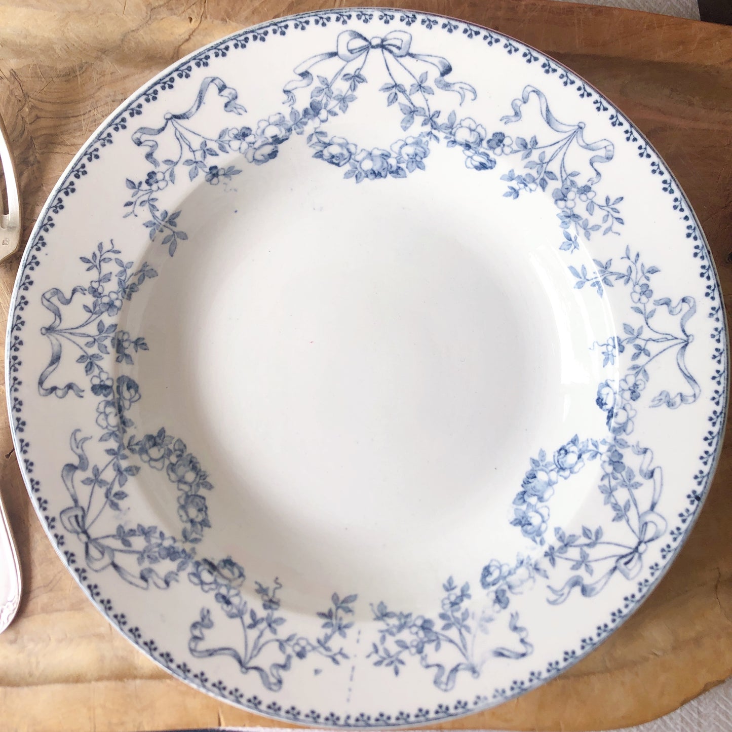 フランスアンティーク U&Cサルグミンヌ sarreguemines スーププレート ”モーツアルト” F フランスアンティーク食器 ブロカント 蚤の市