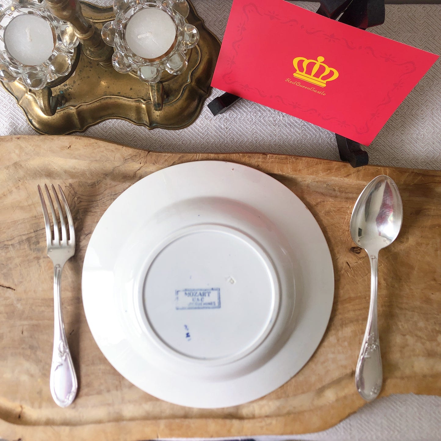フランスアンティーク U&Cサルグミンヌ sarreguemines スーププレート ”モーツアルト” F フランスアンティーク食器 ブロカント 蚤の市