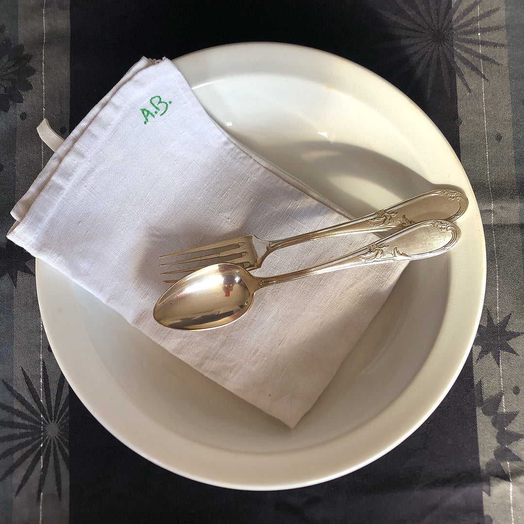 フランス アンティーク Digoin&sarreguemines ディゴワンサルグミンヌ 白い大きな深皿 29.5cm フランスアンティーク食器 ブロカント 蚤の市