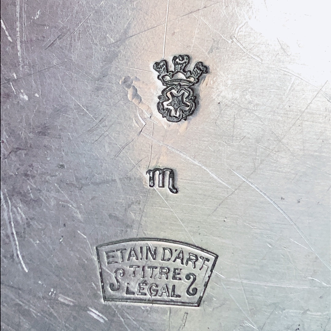 フランス Etain d'art社 エタン(ピューター)製 ソーシエール アンティーク食器・蚤の市・ブロカント