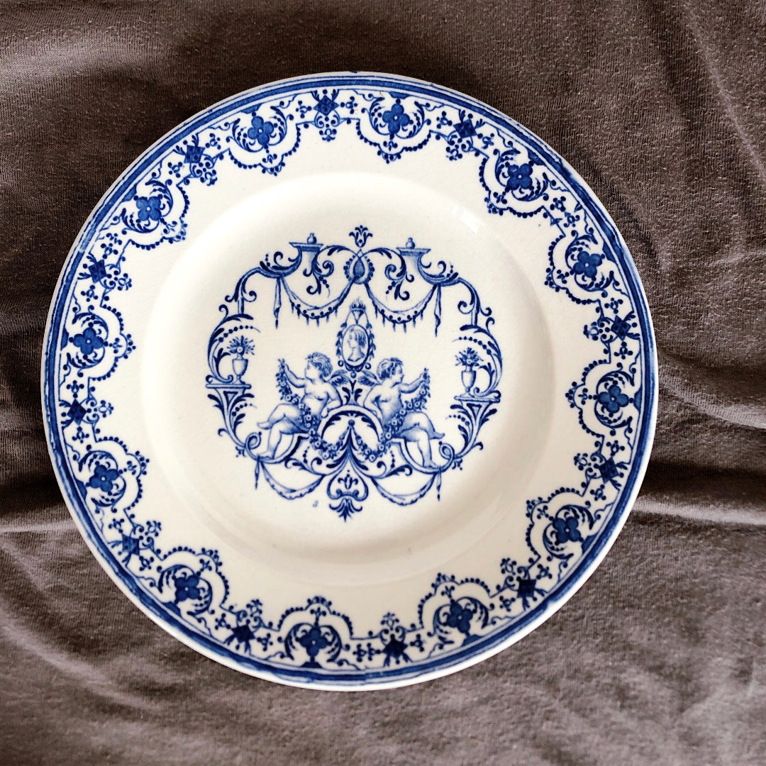 フランス ムスティエ プレート ブロカント お皿製造年1900年代後半 - 食器
