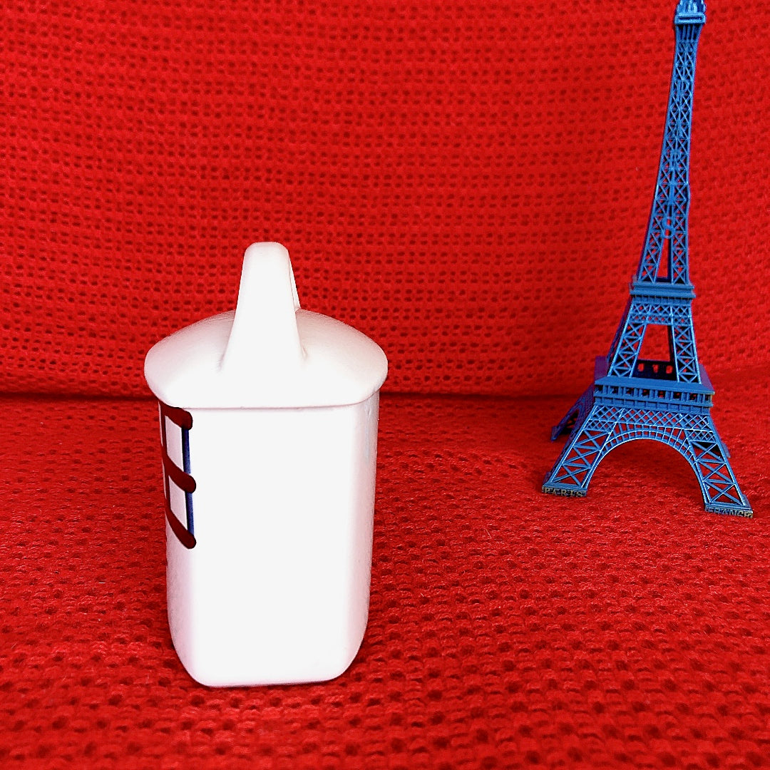 ご予約 フランスアンティーク HBCM Béarn クレイユエモントロー バスク柄 陶器キャニスター 「ルージュ・マリン」D フランスアンティーク ブロカント 蚤の市