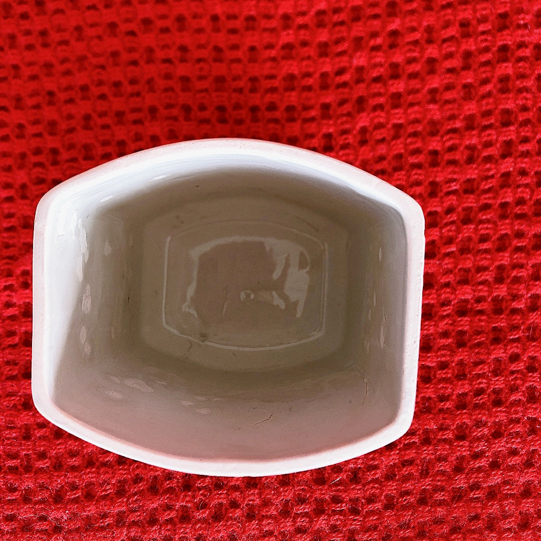 ご予約 フランスアンティーク HBCM Béarn クレイユエモントロー バスク柄 陶器キャニスター 「ルージュ・マリン」D フランスアンティーク ブロカント 蚤の市