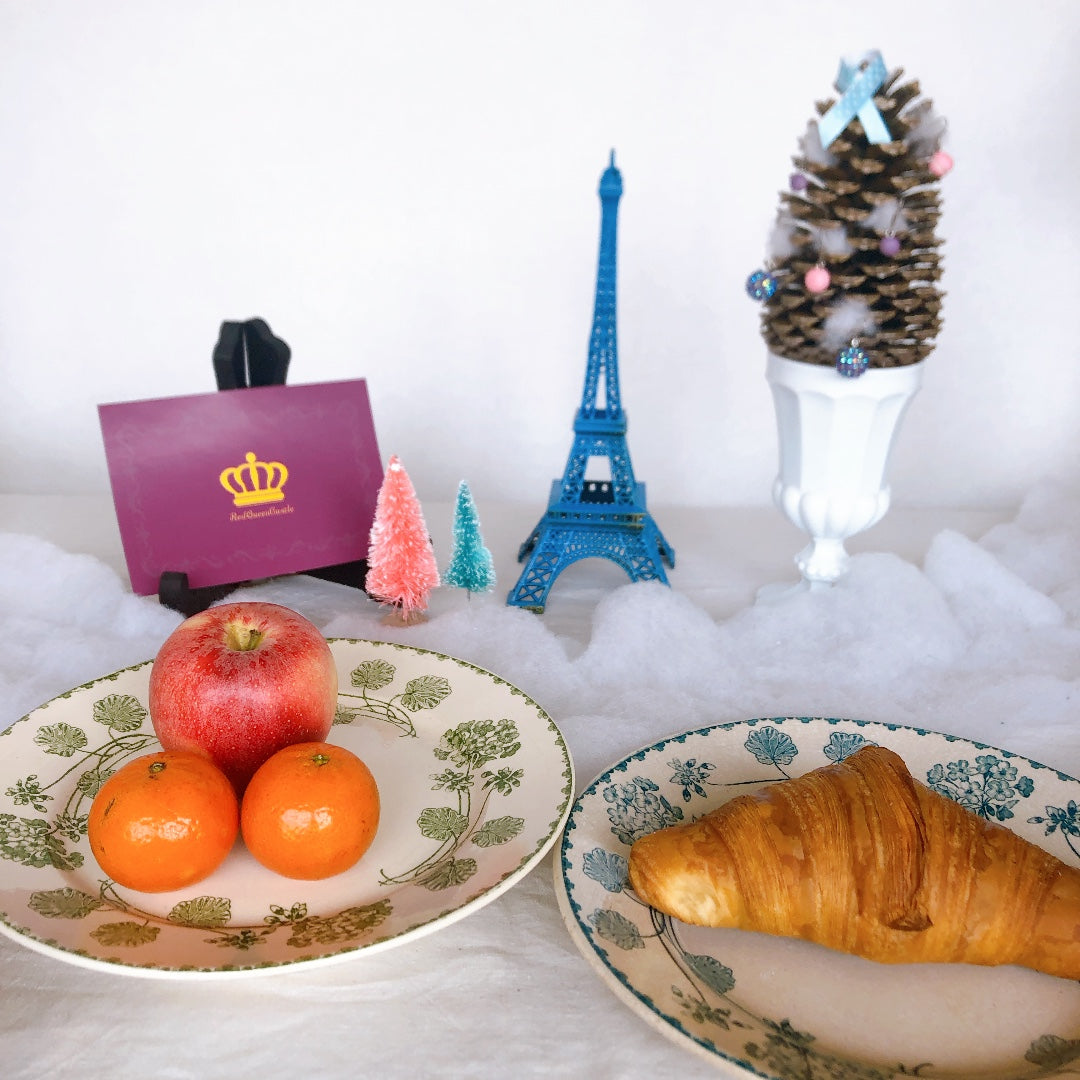 U&Cサルグミンヌ ”GERANIUM” ゼラニウム コンポ―ト皿/コンポティエ/ケーキスタンド フランスアンティーク食器 ブロカント 蚤の市