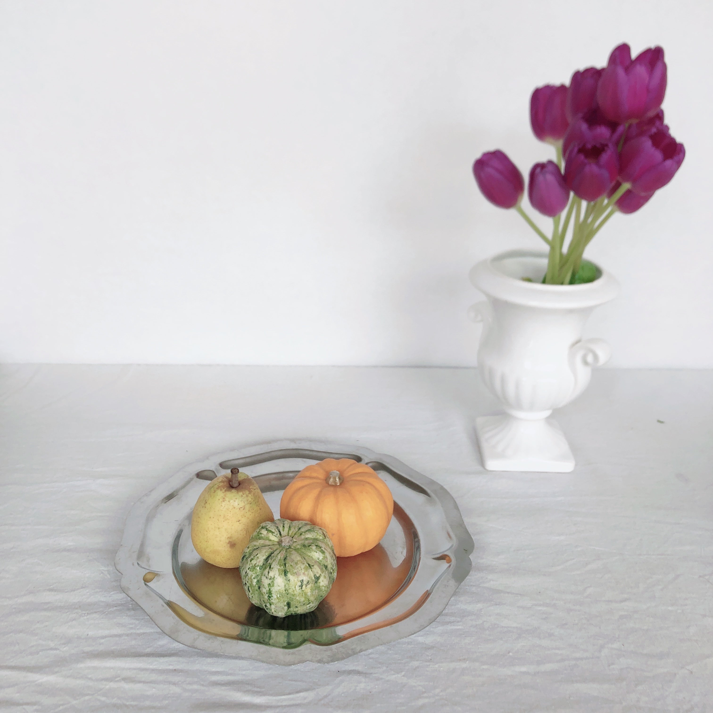 花リムプレート フランスアンティーク食器｜ブロカント 蚤の市