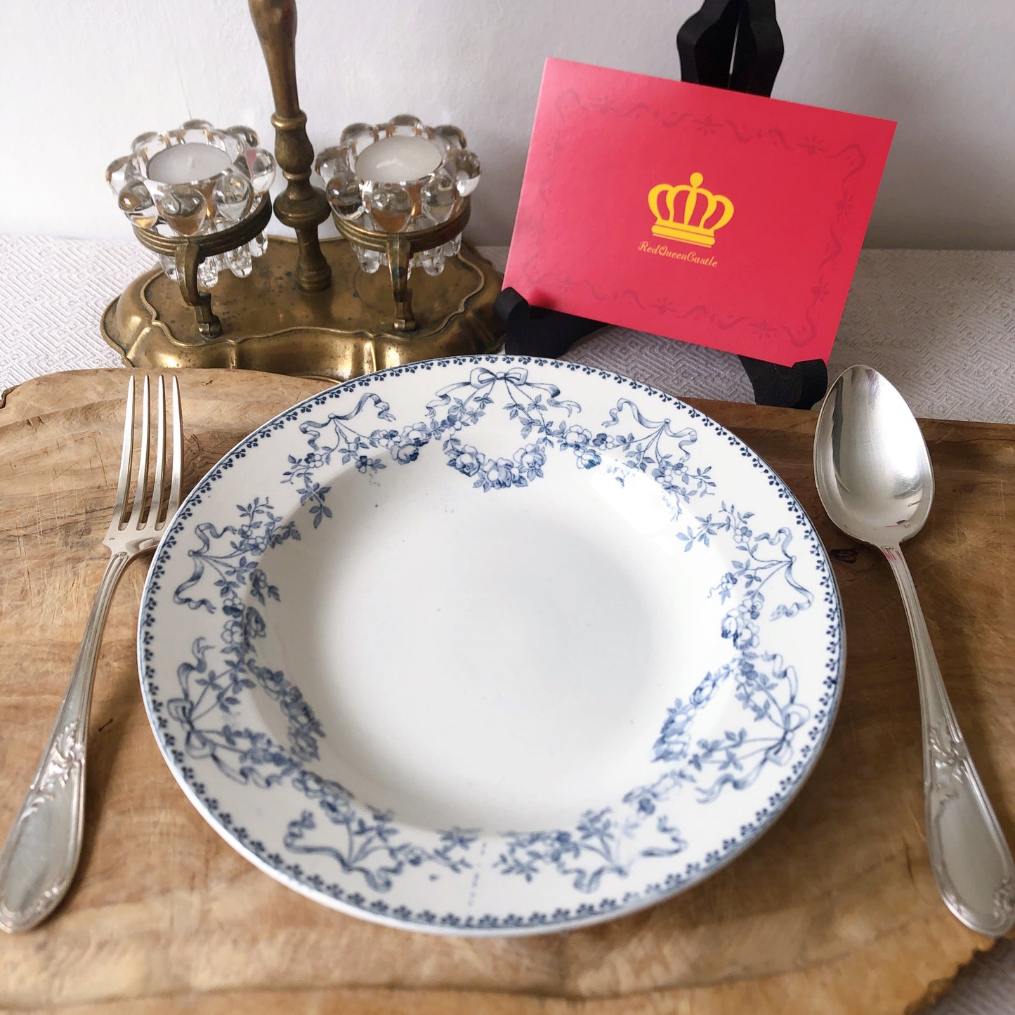 フランスアンティーク U&Cサルグミンヌ sarreguemines スーププレート ”モーツアルト” F フランスアンティーク食器 ブロカント 蚤の市