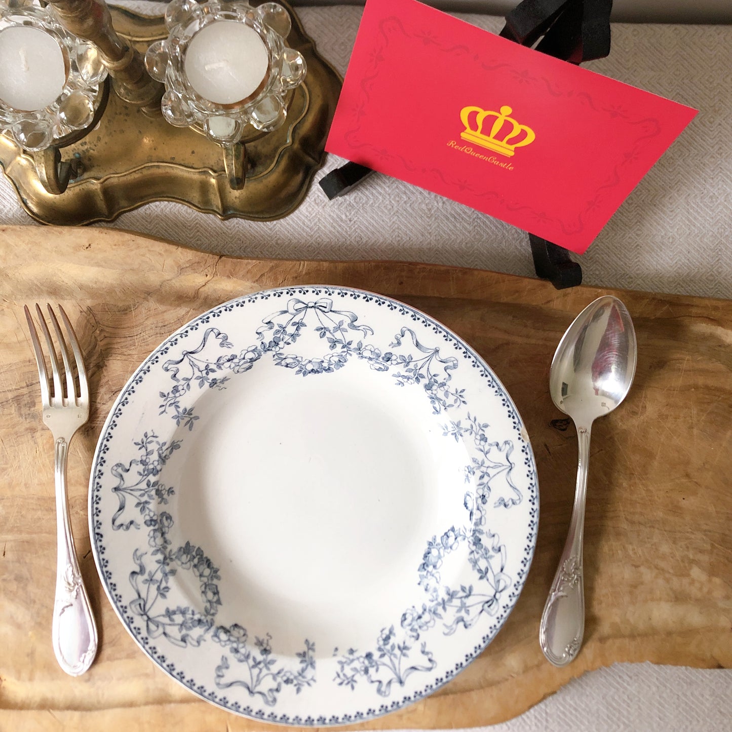 フランスアンティーク U&Cサルグミンヌ sarreguemines スーププレート ”モーツアルト” H フランスアンティーク食器 ブロカント 蚤の市