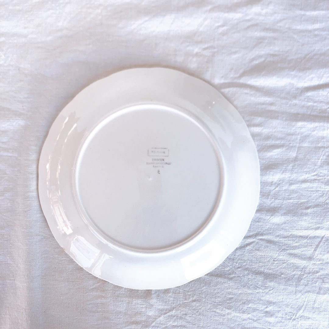 ディゴワンサルグミンヌ Digoin&sarregumines 平皿 ”TOURAINE” トゥーレーヌ フランスアンティーク食器 ブロカント 蚤の市
