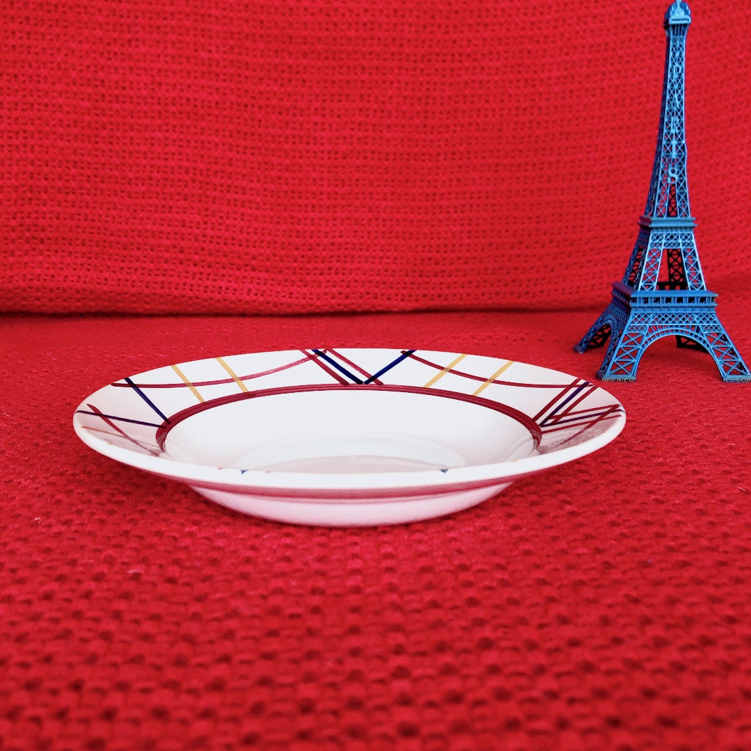 フランス GIEN ジアン 『MALVINA』スーププレート B フランスアンティーク食器 ブロカント 蚤の市