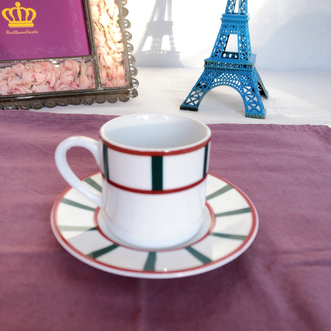 フランスアンティークカップ＆ソーサーバスク