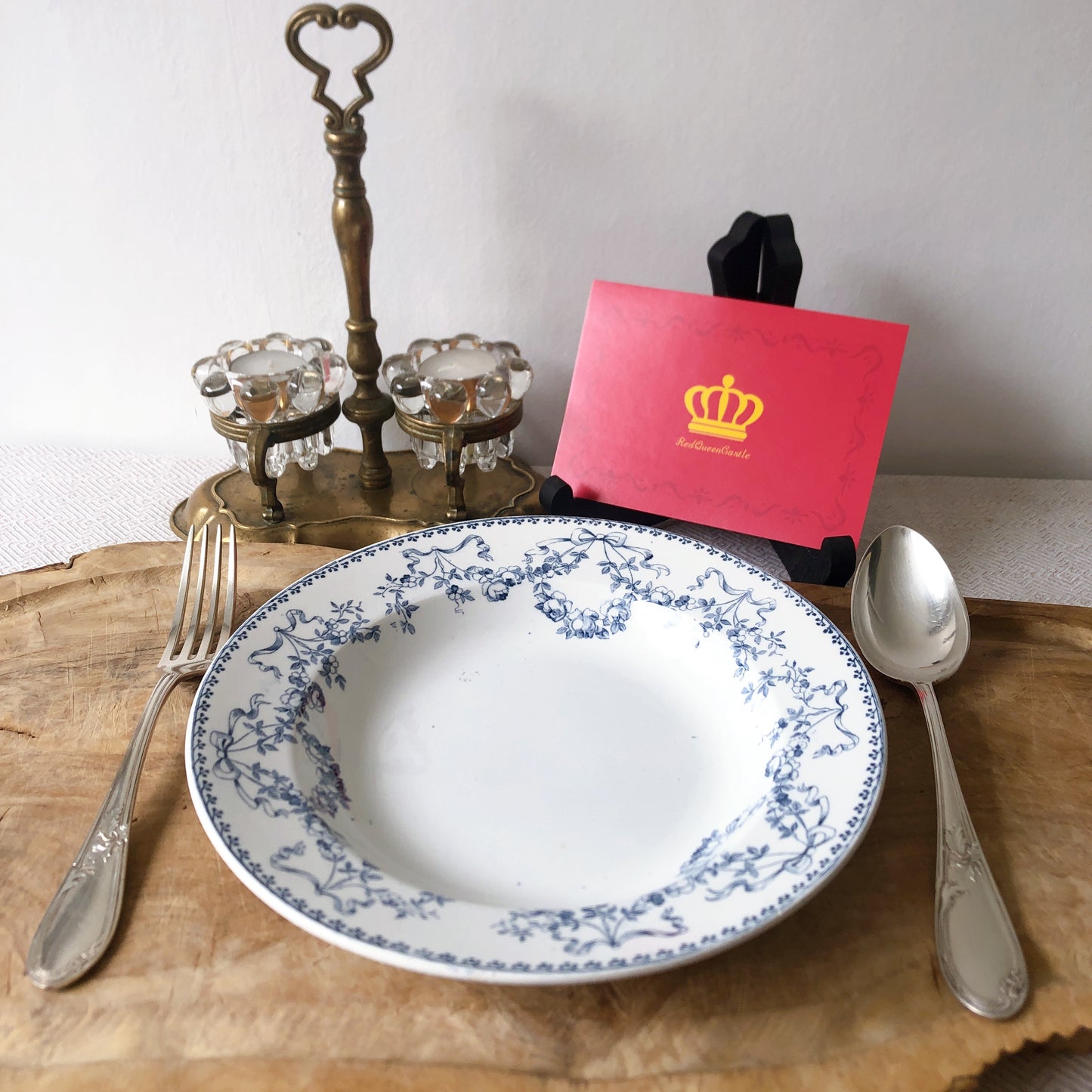 フランスアンティーク U&Cサルグミンヌ sarreguemines スーププレート ”モーツアルト” E フランスアンティーク食器 ブロカント 蚤の市