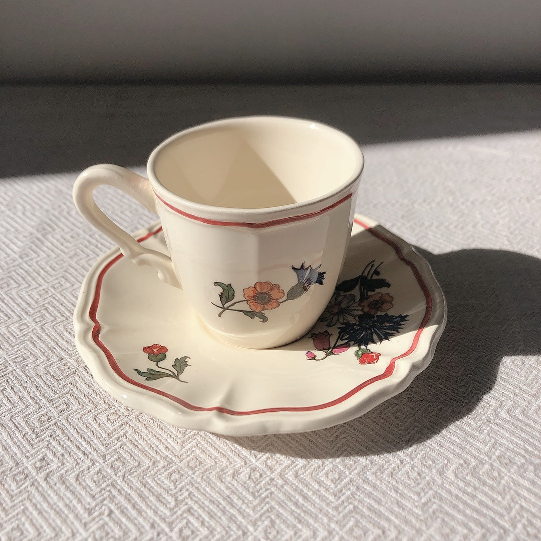 ディゴワンサルグミンヌ Digoin&sarreguemines アグレスト コーヒー/ティーセット フランスアンティーク食器 フランス蚤の市・ブロカント