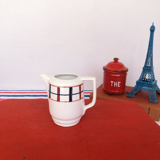 サンタマン St Amand 『Lou Basquez』ミルクポット バスク柄 フランスアンティーク 蚤の市 ブロカント