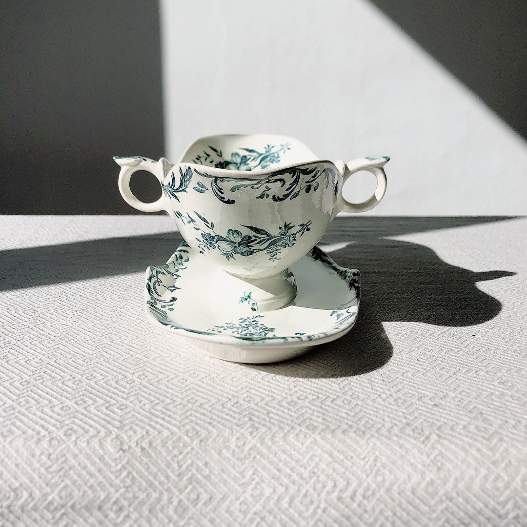 超美品 フランスアンティーク ヴィエイヤーボルドー ソーシエール フランスブロカント・蚤の市 フランスアンティーク食器