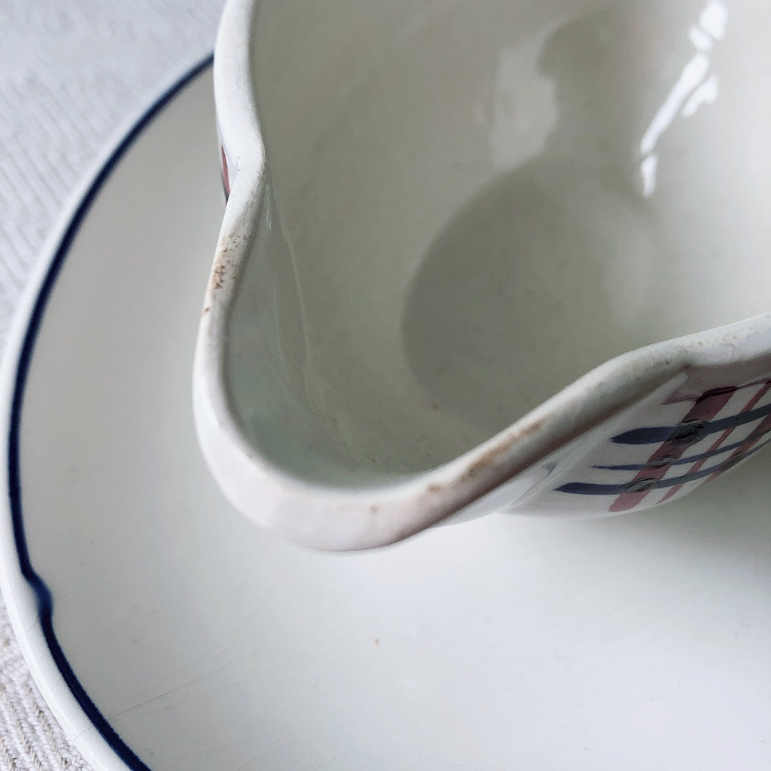 ディゴワンサルグミンヌ Digoin&sarreguemines 『POITOU』ソーシエール フランスアンティーク食器 フランス蚤の市・ブロカント