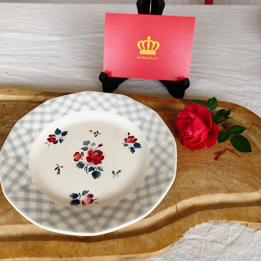 ディゴワンサルグミンヌ Digoin&sarreguemines ディナープレート 『バスティア』B フランスアンティーク食器 フランス蚤の市・ブロカント アンティークプレート