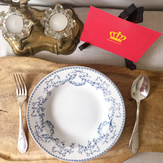 フランスアンティーク U&Cサルグミンヌ sarreguemines スーププレート ”モーツアルト” G フランスアンティーク食器 ブロカント 蚤の市