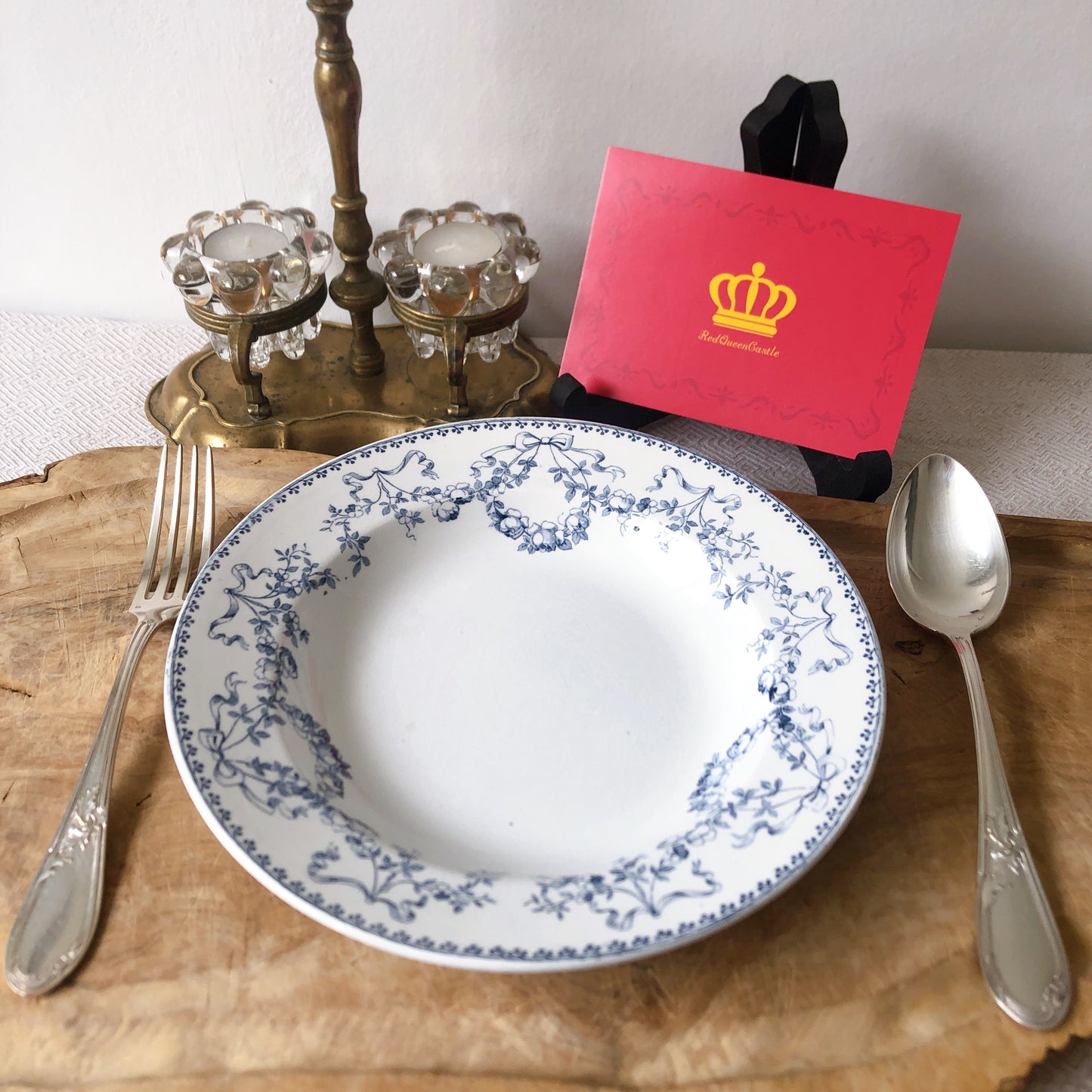 フランスアンティーク U&Cサルグミンヌ sarreguemines スーププレート ”モーツアルト” G フランスアンティーク食器 ブロカント 蚤の市