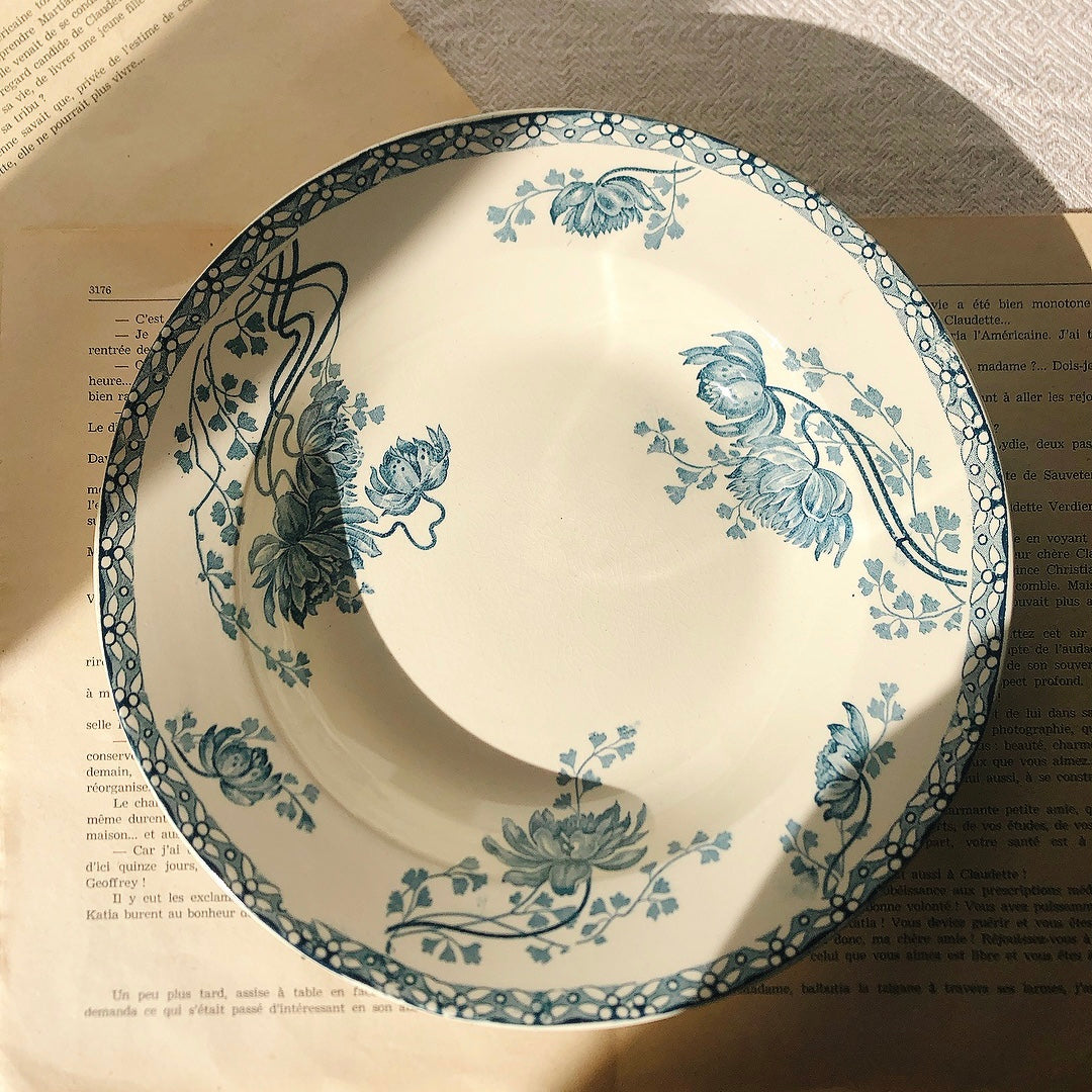 フランスアンティーク U&Cサルグミンヌ 深皿 ”ROYAT” ロワイヤ A フランスアンティーク食器 ブロカント 蚤の市