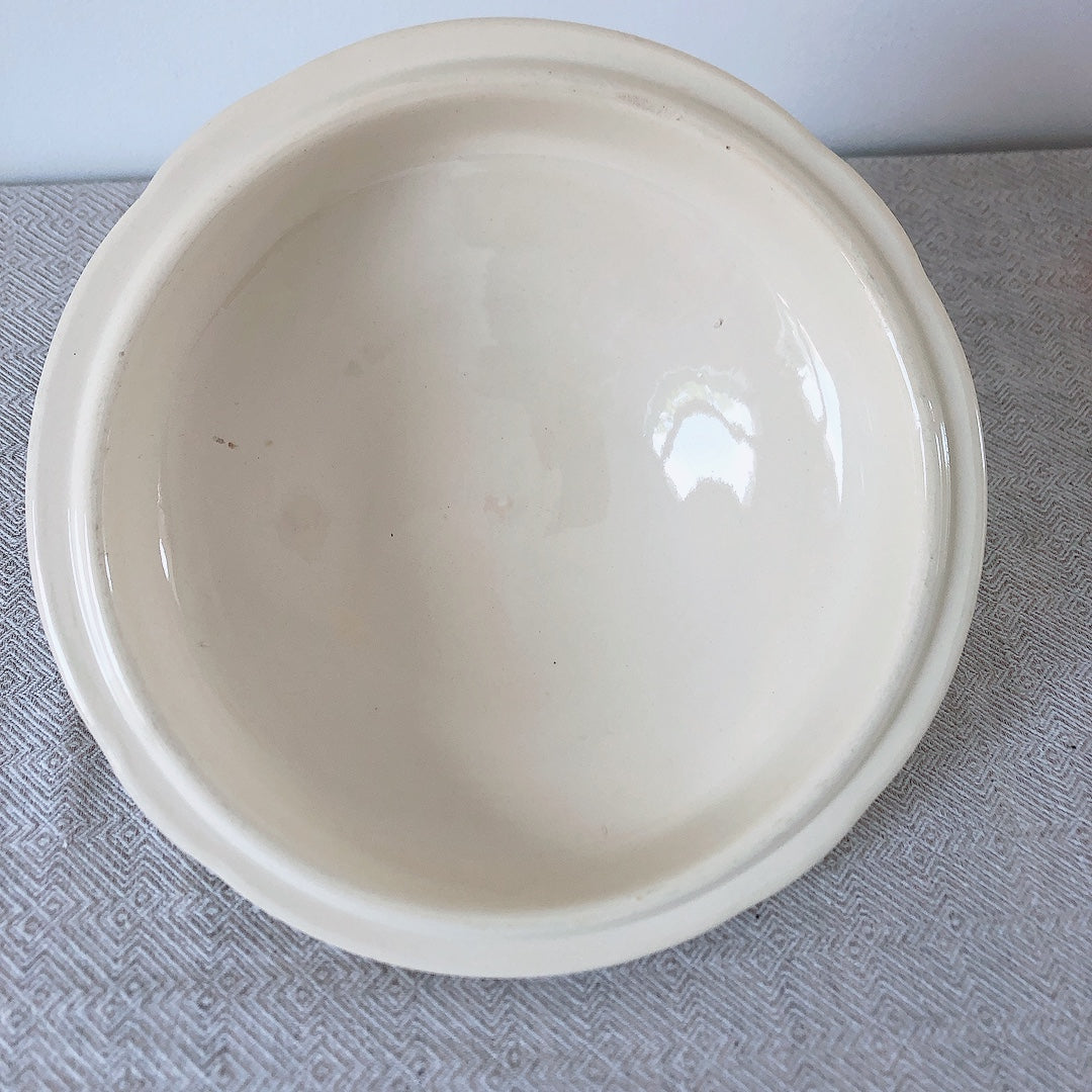 美品 フランス ディゴワン&サルグミンヌ 花リム・スーピエール/レギュミエール フランスアンティーク食器 ブロカント 蚤の市