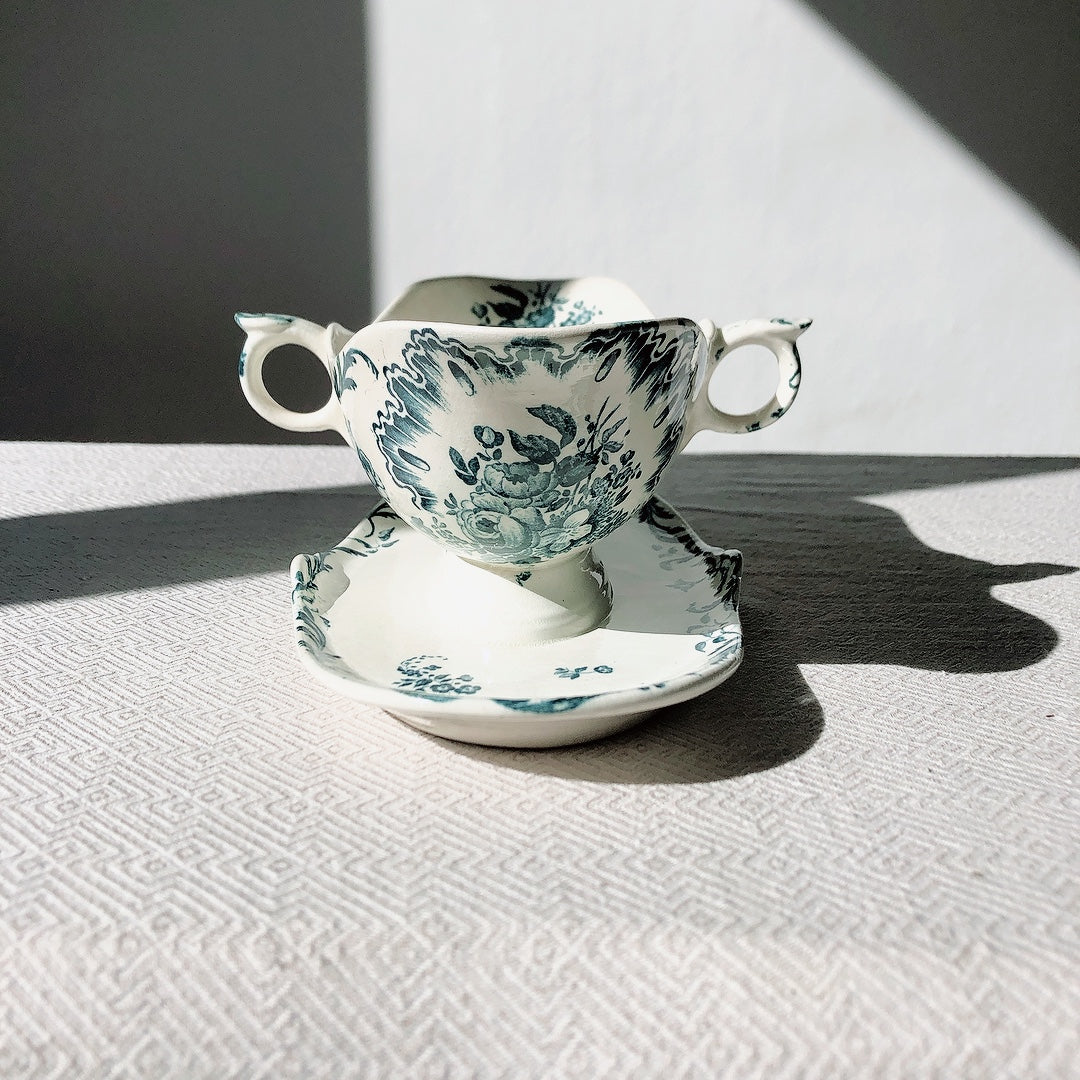 超美品 フランスアンティーク ヴィエイヤーボルドー ソーシエール フランスブロカント・蚤の市 フランスアンティーク食器