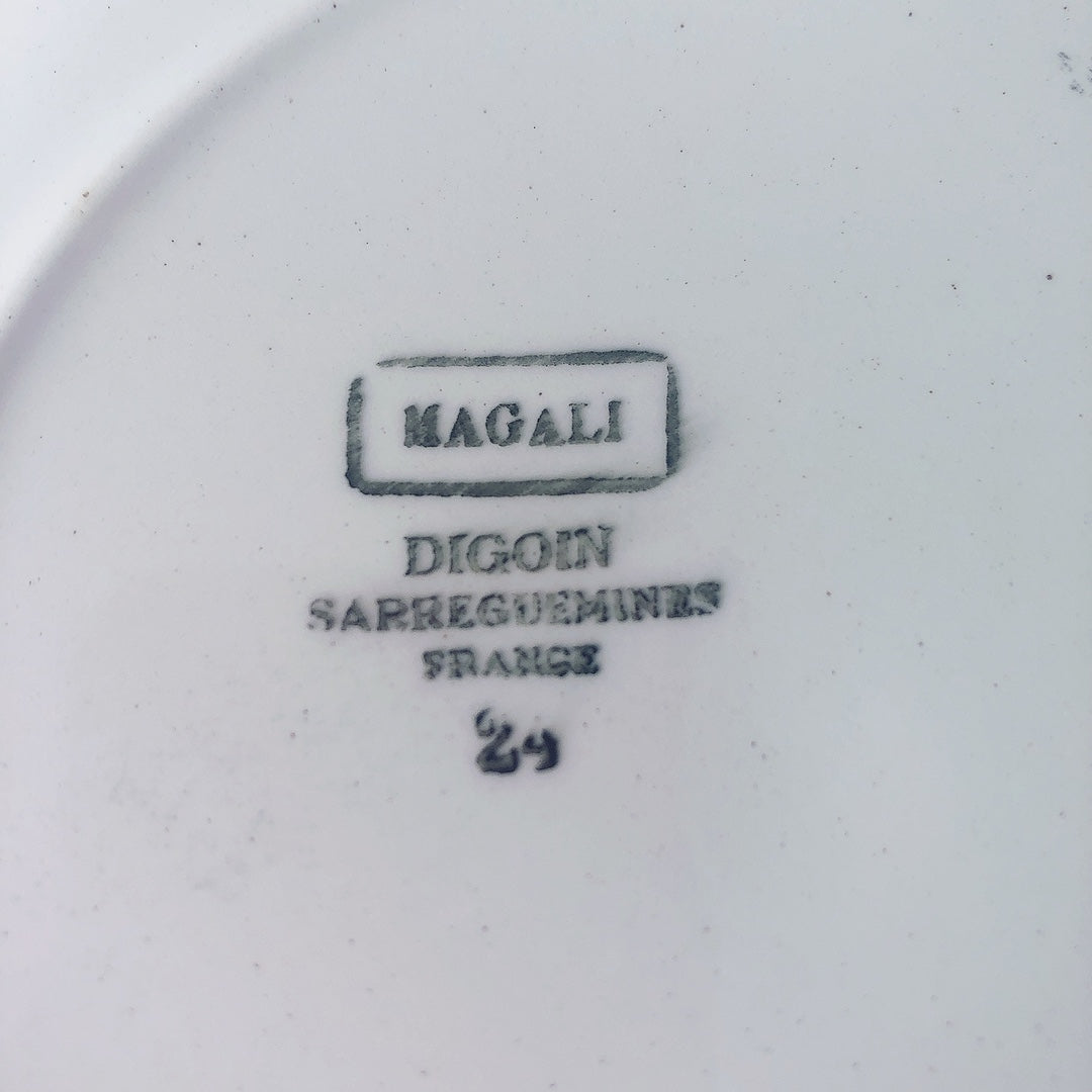 フランス アンティークプレート バラ柄 Digoin&sarreguemines ディゴワンサルグミンヌ 『MAGALI』 D