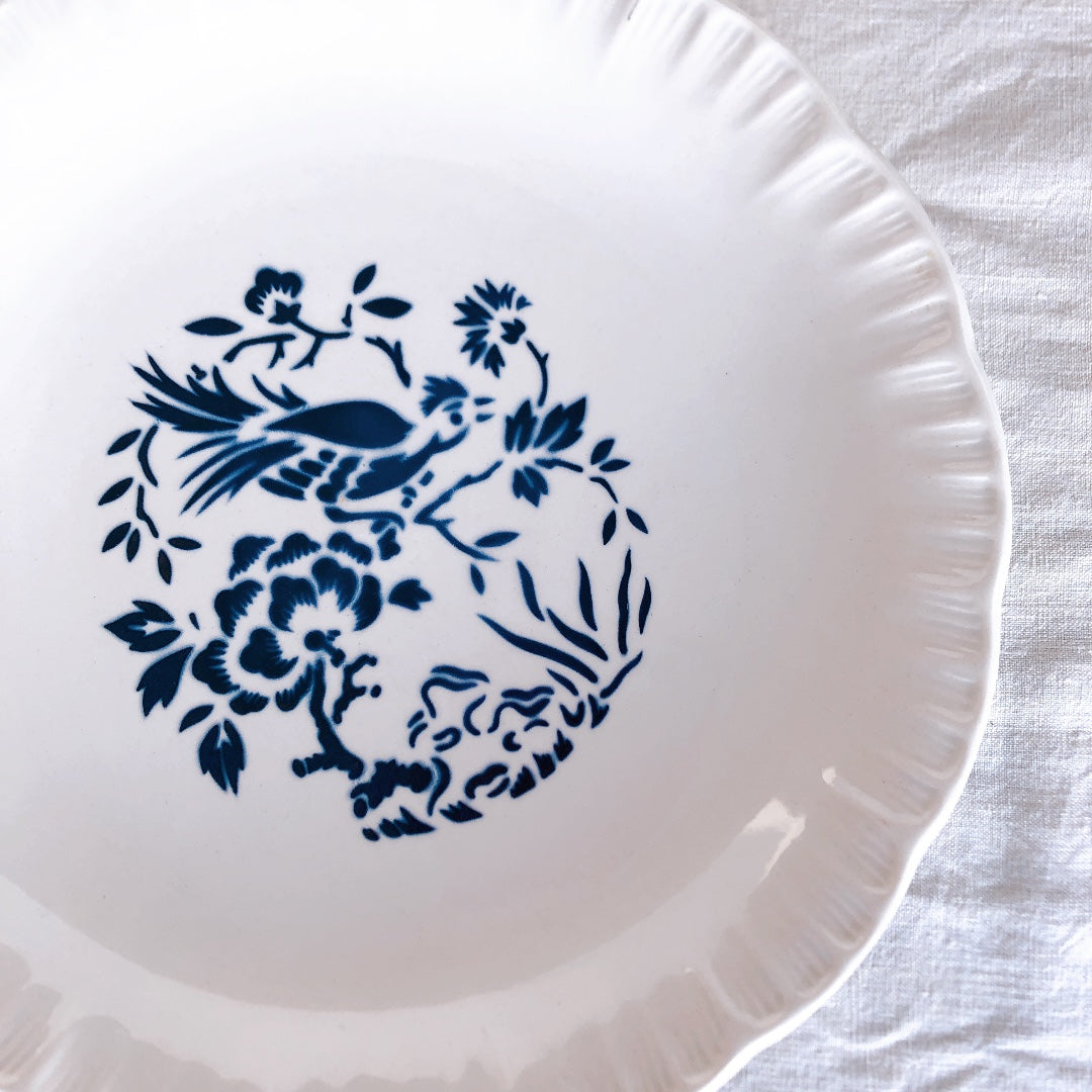 ディゴワンサルグミンヌ Digoin&sarregumines 平皿 ”TOURAINE” トゥーレーヌ フランスアンティーク食器 ブロカント 蚤の市