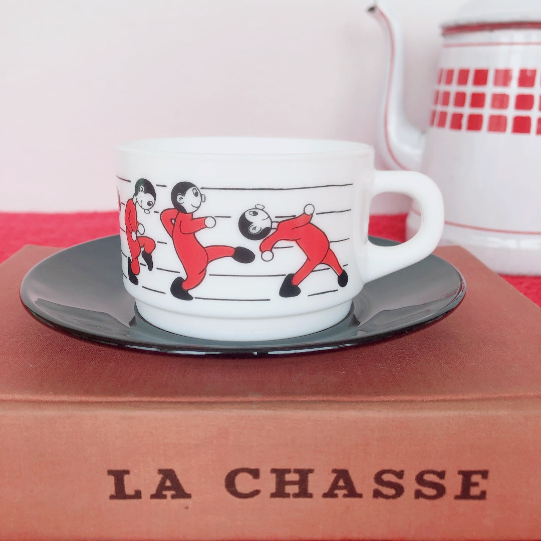 ご予約フランス アルコパル カップ&ソーサー C フランスアンティーク ビンテージ・食器・皿・プレート ブロカント