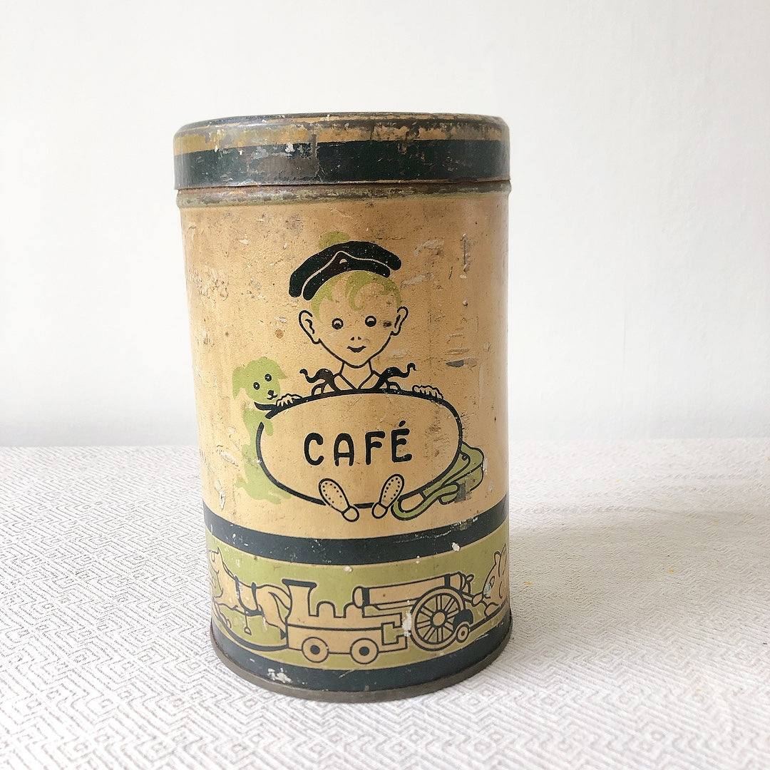 フランスアンティーク ELESCA エレスカ TIN缶 "CHOCOLAT AU LAIT EN POUDRE(ココア)" フランスアンティーク・ヴィンテージ雑貨 ブロカント・蚤の市