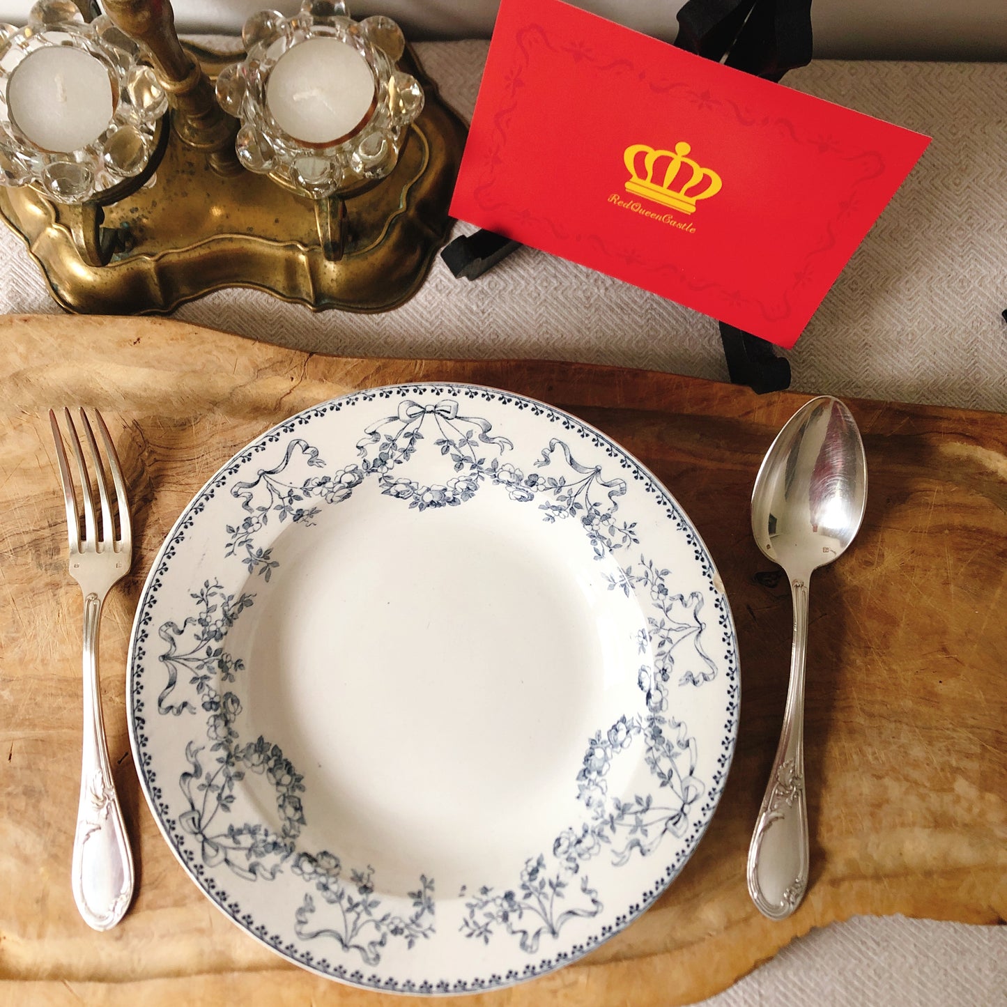 フランスアンティーク U&Cサルグミンヌ sarreguemines スーププレート ”モーツアルト” H フランスアンティーク食器 ブロカント 蚤の市