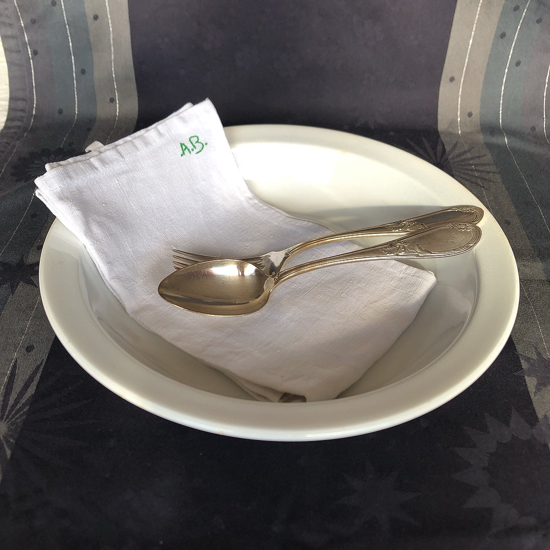 フランス アンティーク Digoin&sarreguemines ディゴワンサルグミンヌ 白い大きな深皿 29.5cm フランスアンティーク食器 ブロカント 蚤の市