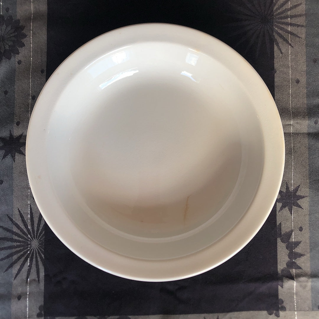 フランス アンティーク Digoin&sarreguemines ディゴワンサルグミンヌ 白い大きな深皿 29.5cm フランスアンティーク食器 ブロカント 蚤の市