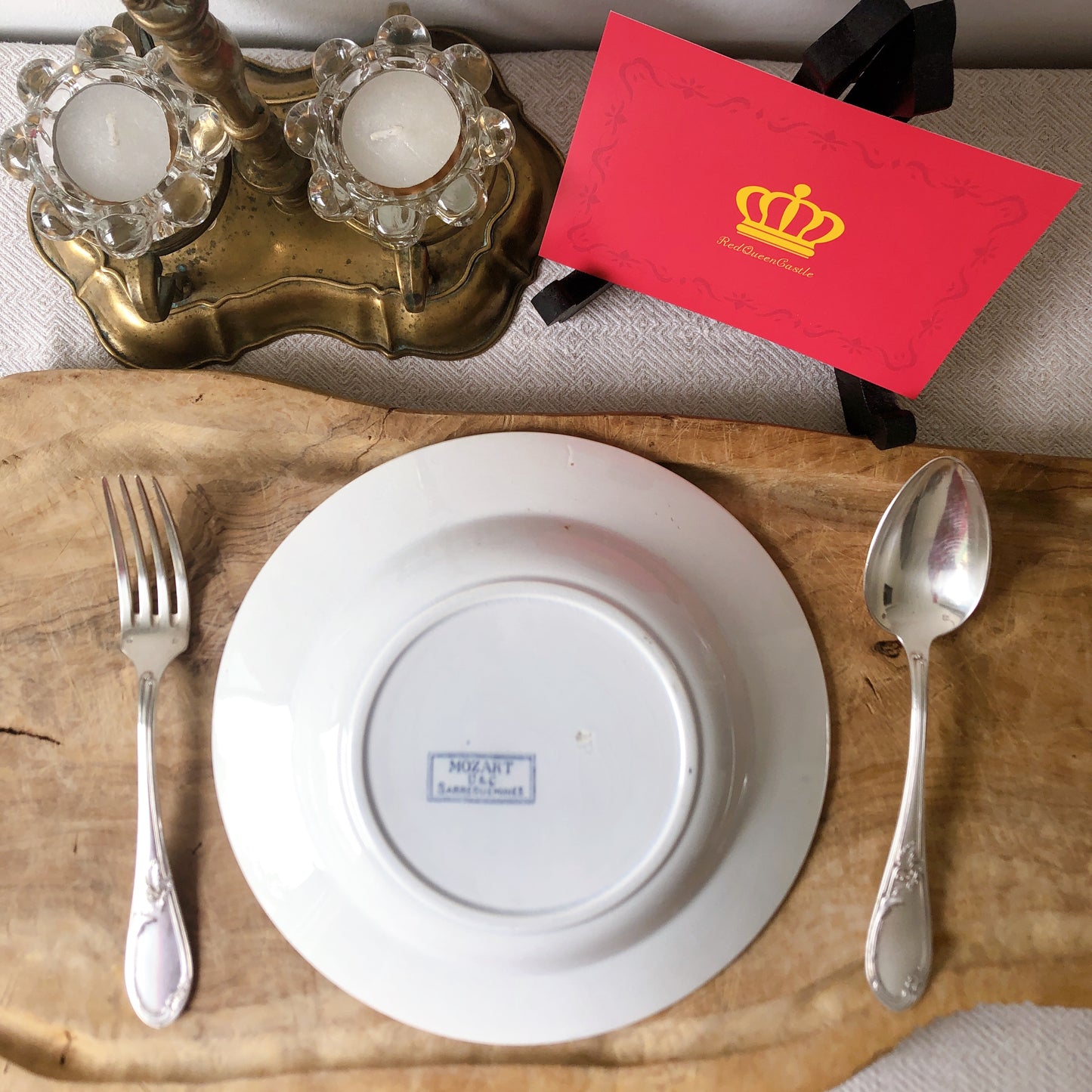 フランスアンティーク U&Cサルグミンヌ sarreguemines スーププレート ”モーツアルト” G フランスアンティーク食器 ブロカント 蚤の市