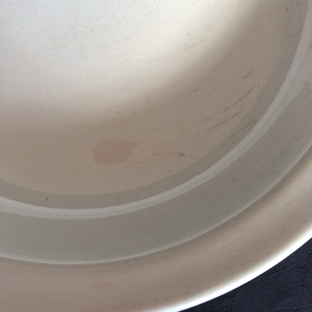 フランス アンティーク Digoin&sarreguemines ディゴワンサルグミンヌ 白い大きな深皿 30.5cm フランスアンティーク食器 ブロカント 蚤の市