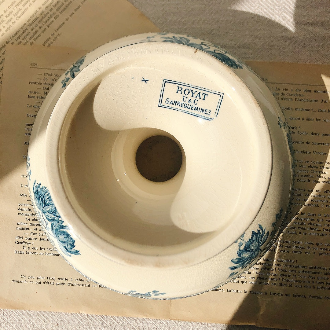 フランスアンティーク U&Cサルグミンヌ コンポティエ・コンポ―ト皿 ”ROYAT” ロワイヤ フランスアンティーク食器 ブロカント 蚤の市
