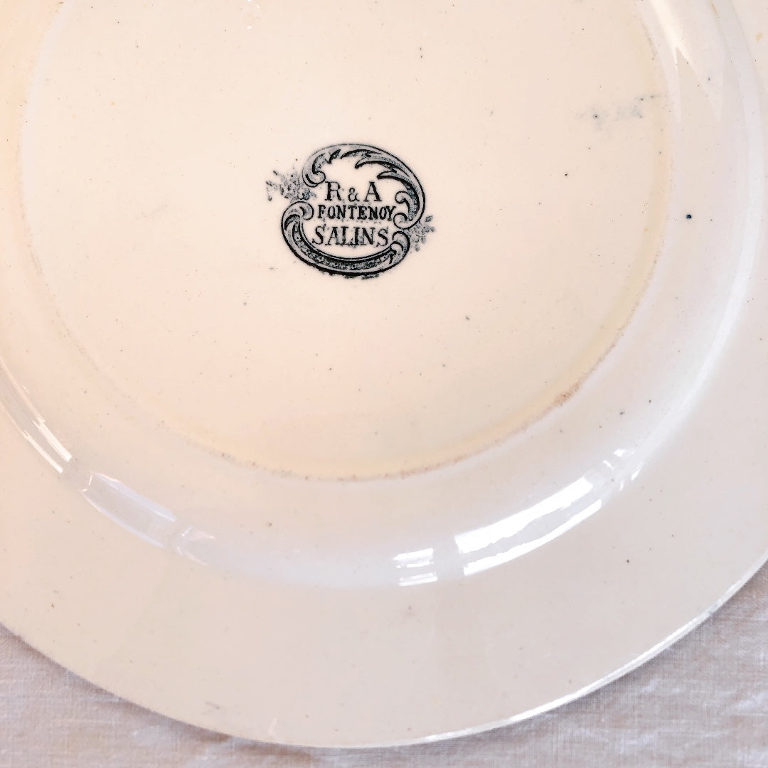SALINS サラン 『FONTENOY』ディナープレート C フランスアンティーク食器 ブロカント 蚤の市