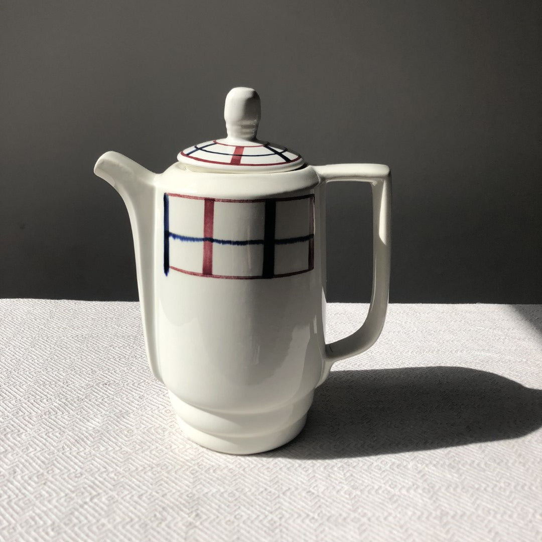 St Amand サンタマン コーヒーポット バスク柄 「ルージュ・マリン」