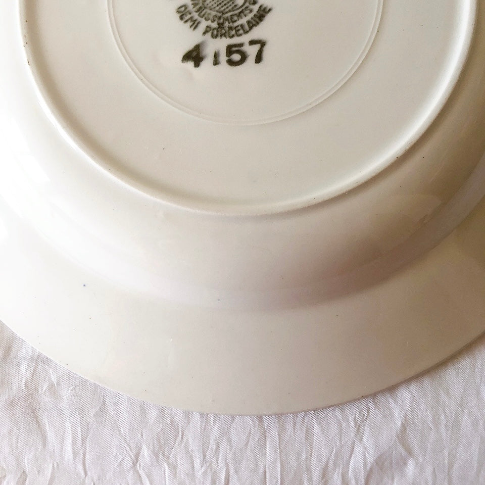 サンタマン　Saint amand バスク柄スーププレート、クルーズプレート フランスアンティーク食器 ブロカント 蚤の市