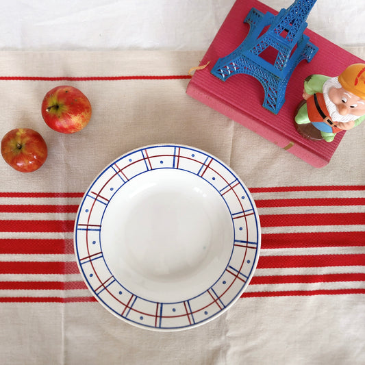 リュネヴィル K&G LUNEVILLE " MALOU"シリーズ スーププレート 深皿 フランスアンティーク食器 蚤の市 ブロカント