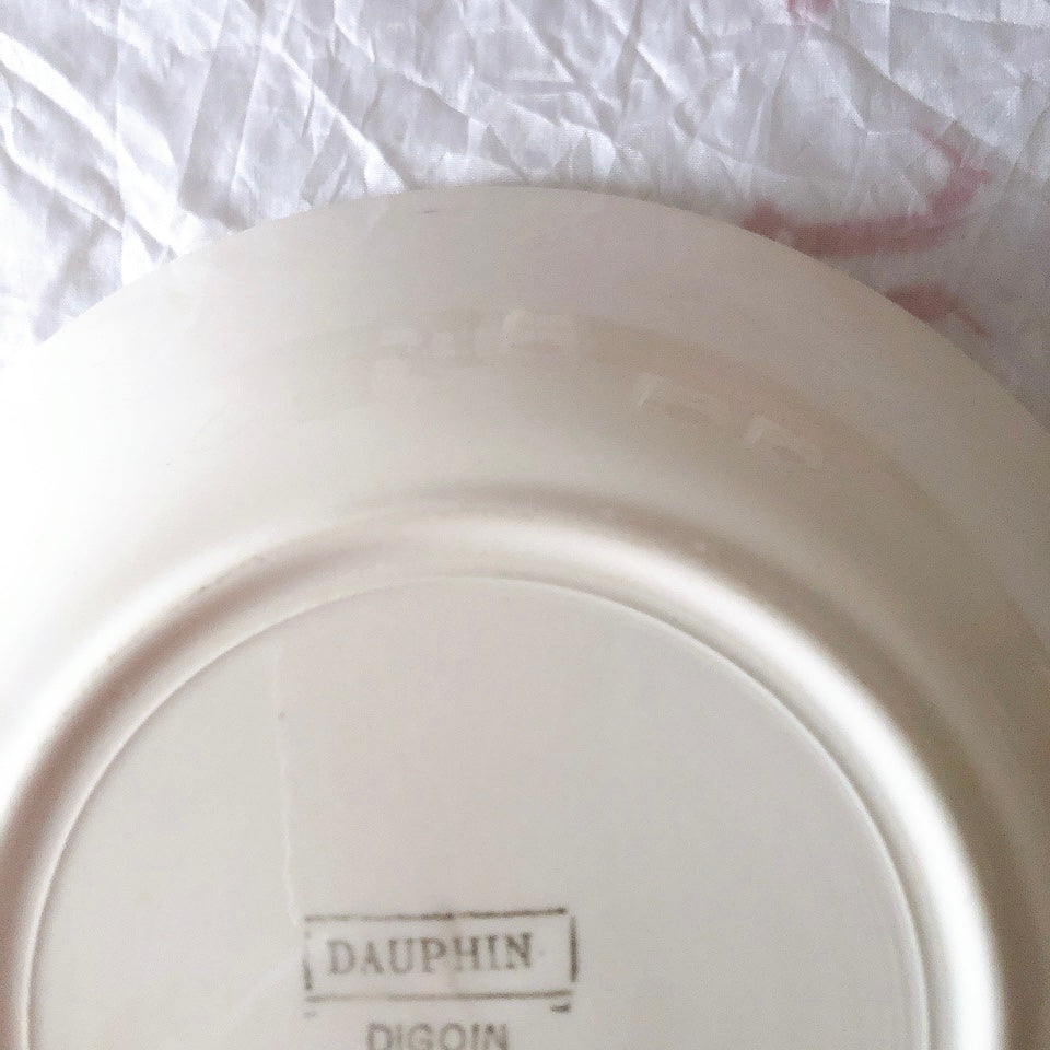 ディゴワンサルグミンヌ 『DAUPHIN 』 花柄キャロットプレート・深皿 フランスアンティーク食器　ブロカントアンティーク　蚤の市