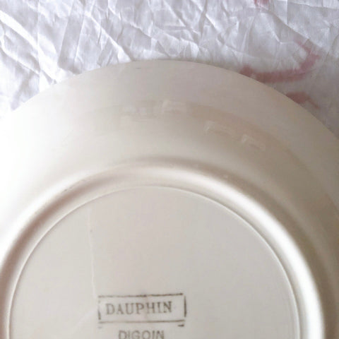 ディゴワンサルグミンヌ 『DAUPHIN 』 花柄キャロットプレート・深皿 フランスアンティーク食器　ブロカントアンティーク　蚤の市