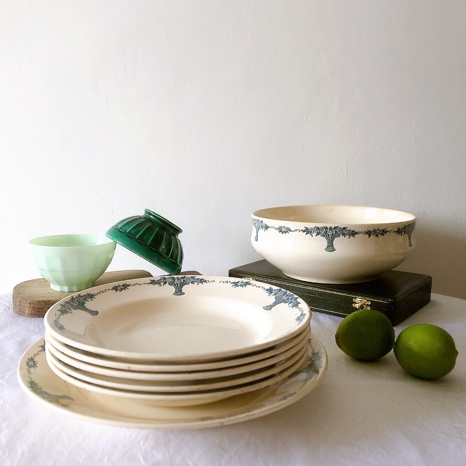 フランスアンティーク ロンシャン LONGCHAMP "Versailles Ennege"ヴェルサイユ　エネジェ クルーズプレート　フランスアンティーク食器 ブロカントアンティーク