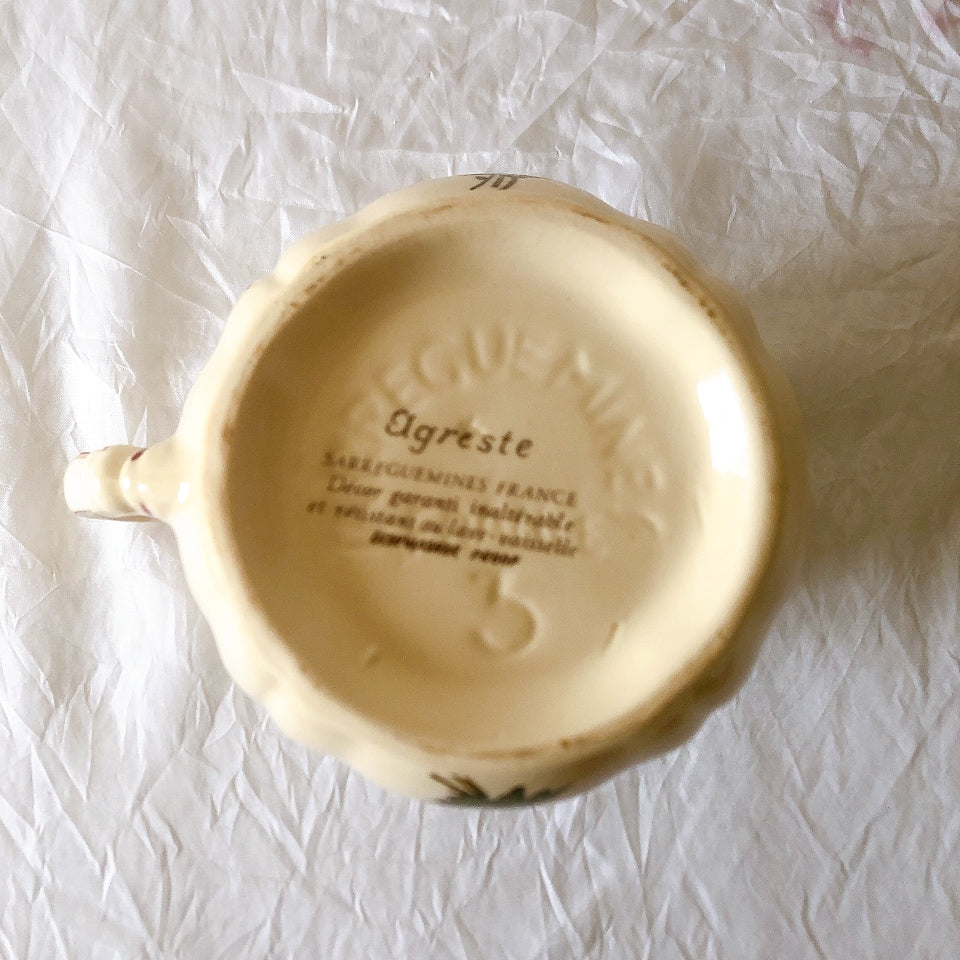 ディゴワンサルグミンヌ Digoin＆sarreguemines アグレスト ミルクポット　クリミエ フランスアンティーク食器 フランス蚤の市・ブロカント