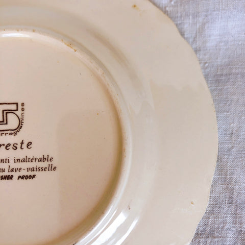 サルグミンヌ sarreguemines アグレスト 平皿 16cm C フランスアンティーク食器 フランス蚤の市・ブロカント
