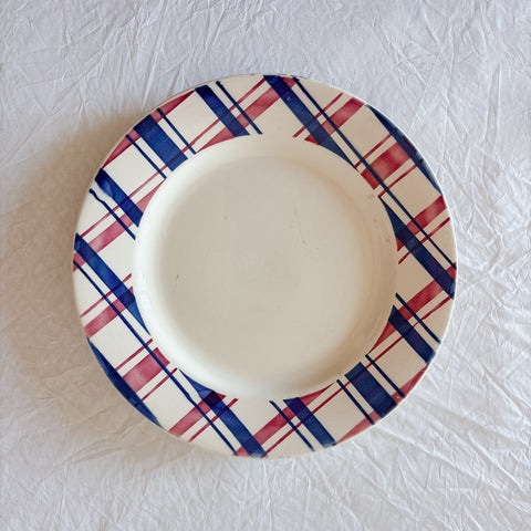 ディゴワンサルグミンヌ 『BASQUE』バスク柄 デイナープレート フランスアンティーク食器 フランス蚤の市　ブロカント 　バスクアンティーク