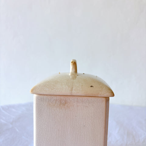 フランスアンティーク Badonviller バドンヴィレー CAFE キャニスター アールデコ 陶器 コーヒー保存容器 フレンチキッチンヴィンテージ