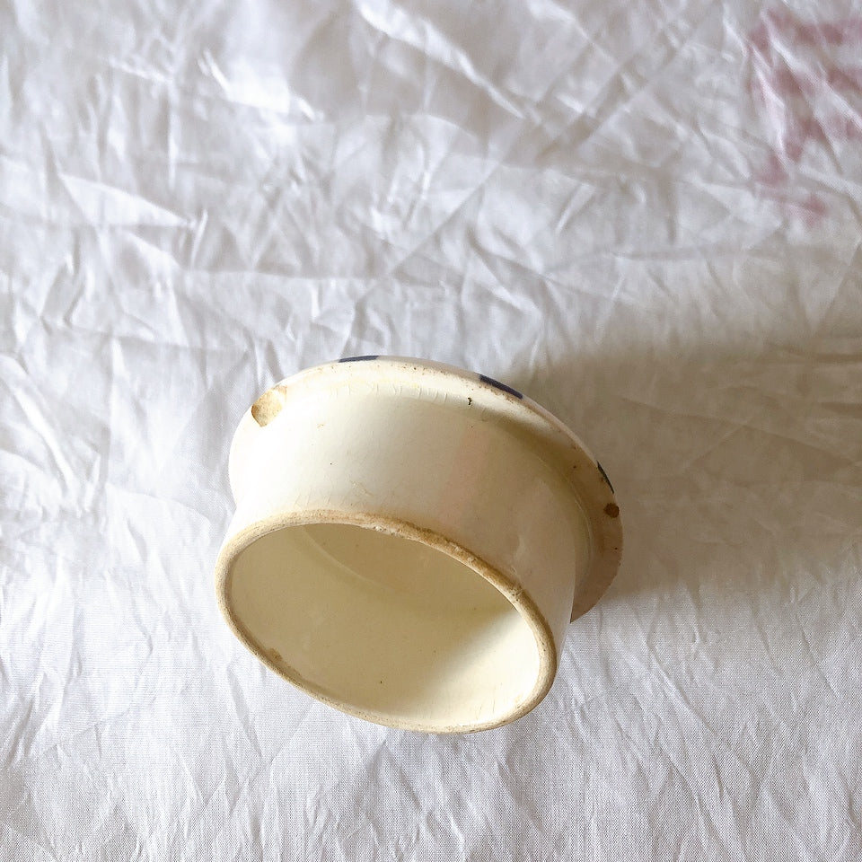 クレイユモントロー HBCM Béarn バスク柄 コーヒー／ティポット「レッド・ブルー」フランスアンティーク食器 ブロカント 蚤の市　アンティーク食器 バスク柄アンティーク