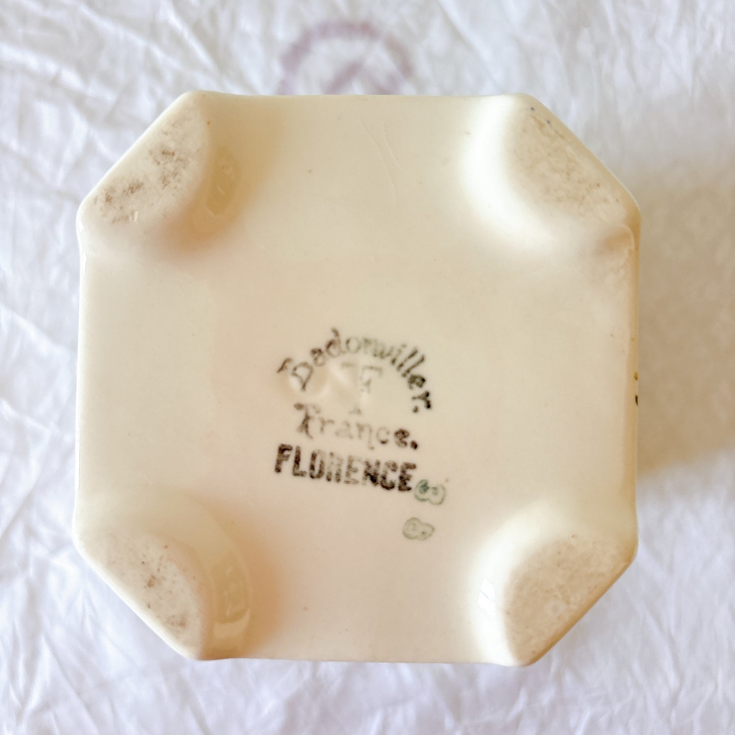 フランスアンティーク　バドンヴィレー　FLORENCE バラ柄陶器キャニスター 6点セット ブロカントアンティーク 蚤の市